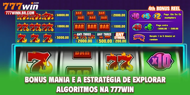 Bonus Mania E A Estratégia De Explorar Algoritmos Na 777WIN