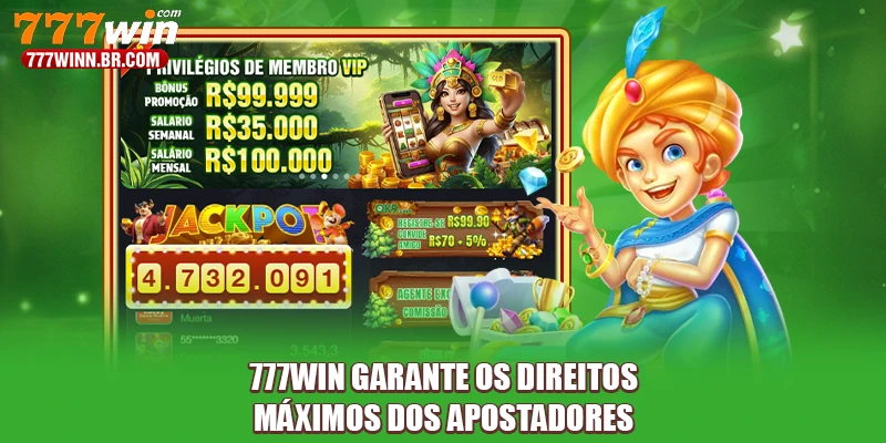777WIN garante os direitos máximos dos apostadores
